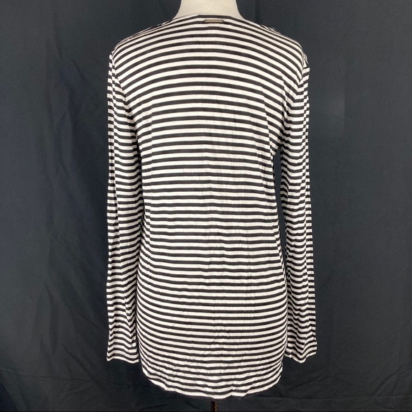 Michael by Michael Kors womens striped criss cross blouse - Picture 6 of 10